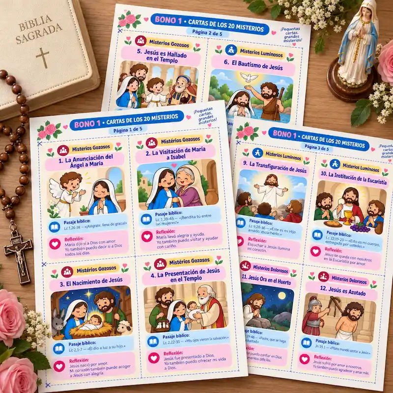 Bono 1: Tarjetas de los 20 Misterios