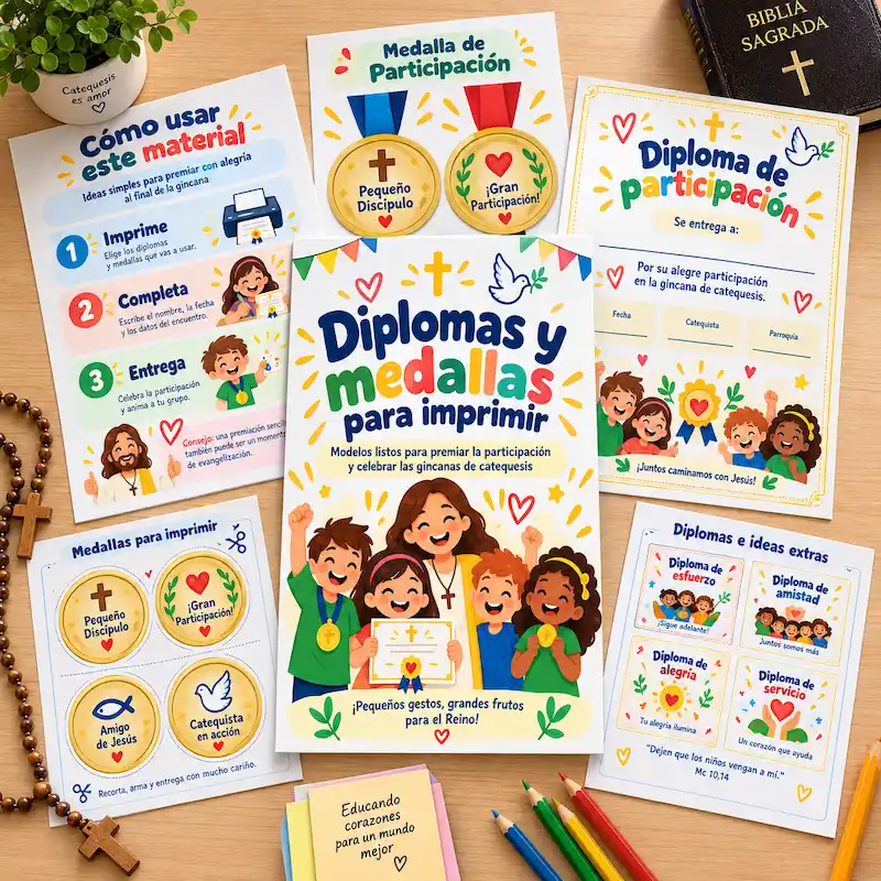 Diplomas y Medallas para Imprimir