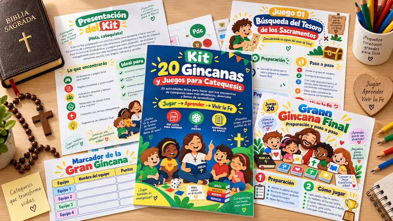 Kit 20 Gincanas y Juegos para Catequesis
