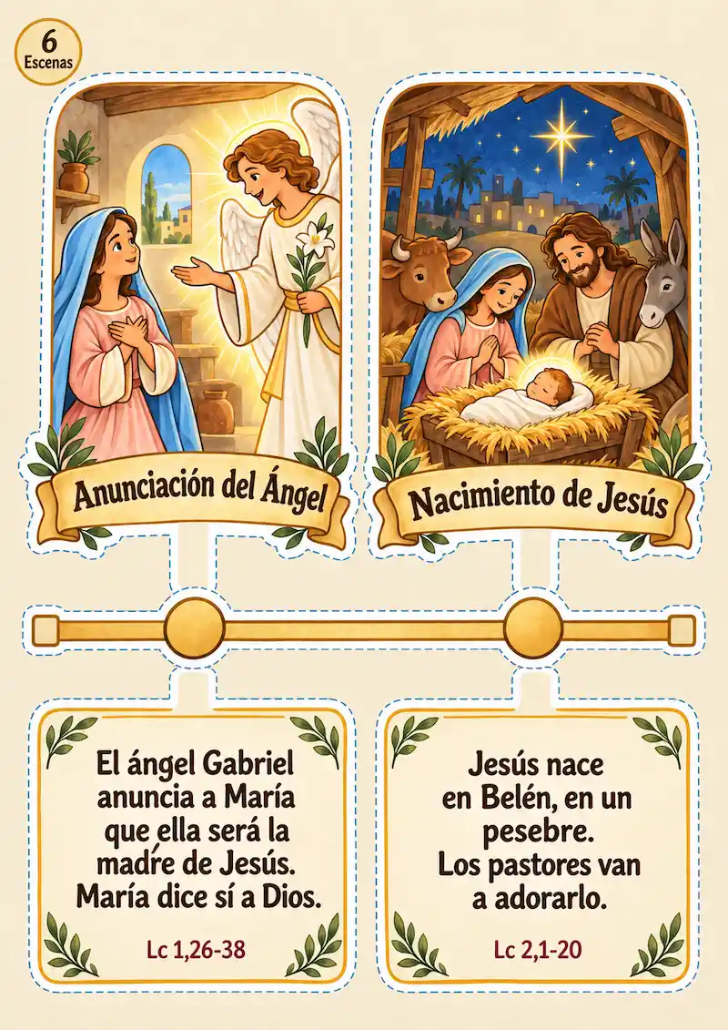 Escenas de los milagros y las enseñanzas de Jesús