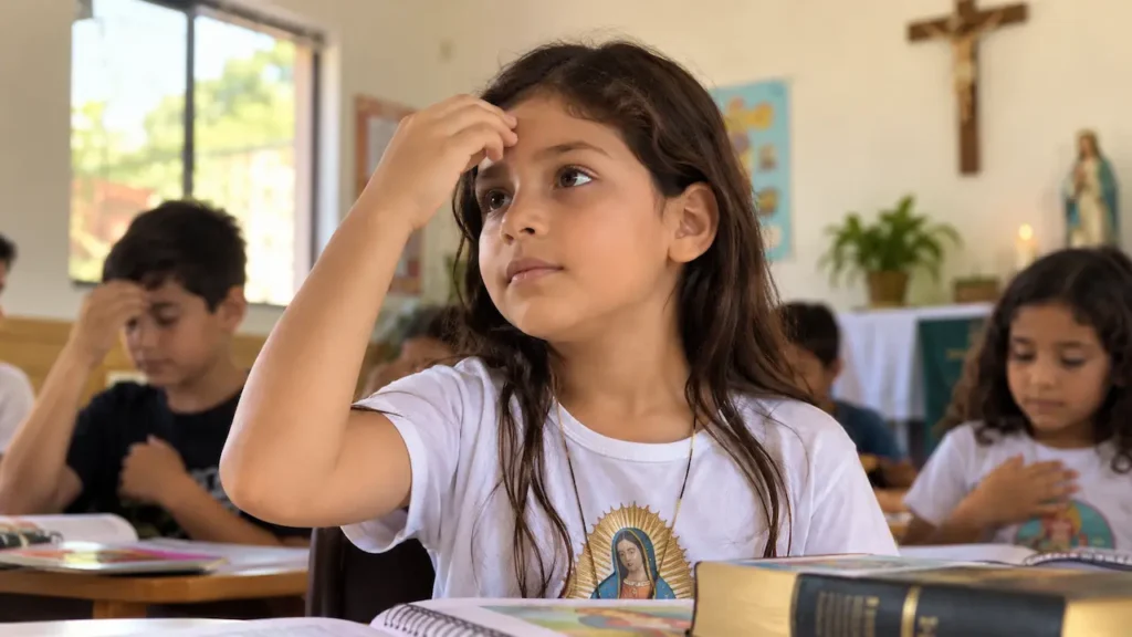 Aprende cómo explicar la señal de la cruz a los niños