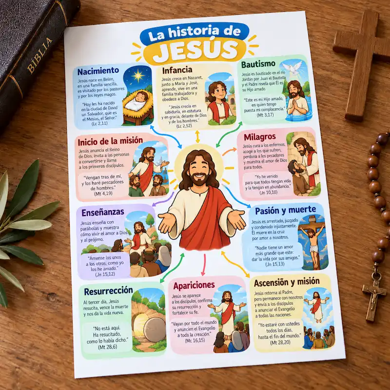 Bono 1: Mapa Mental de la Historia de Jesús