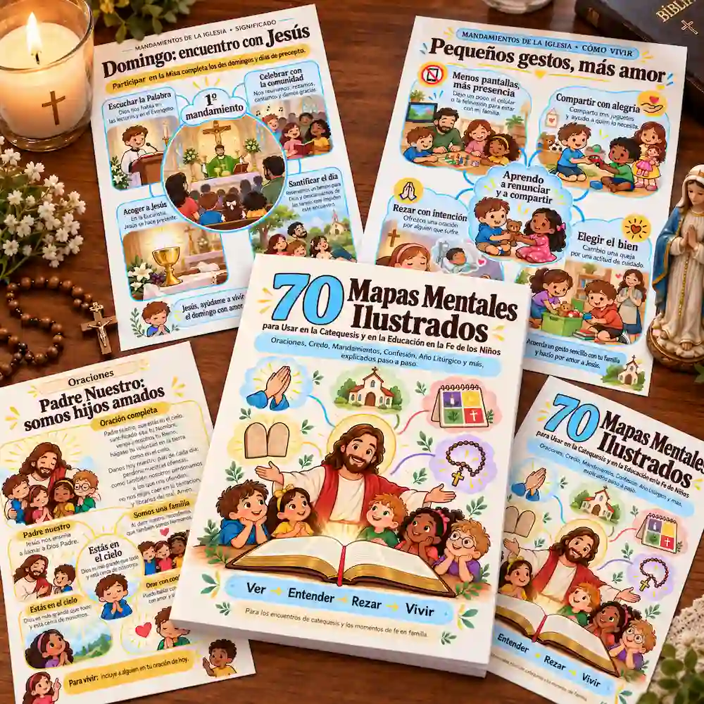 70 mapas mentales ilustrados para la catequesis