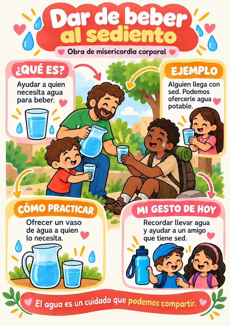 Mapas ilustrados de las obras de misericordia — ejemplo 2